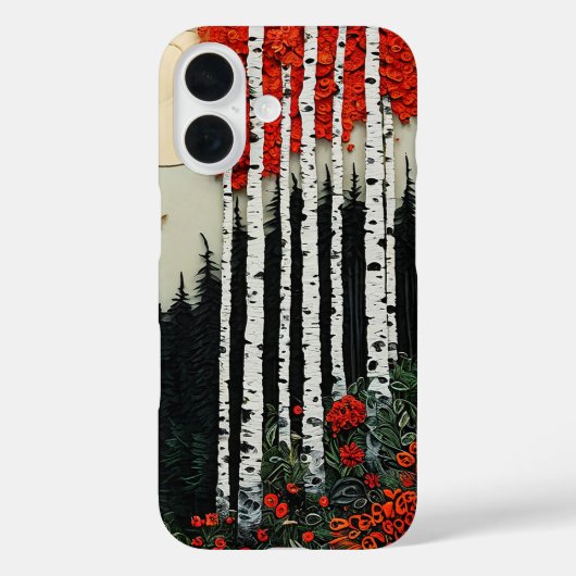 Fantasy berkenbos esthetisch ontwerp Case-Mate iPhone case (Achterkant)