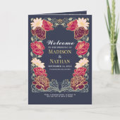 Fantasy Betoverde Bloementuin Bruiloft Programma (Voorkant)