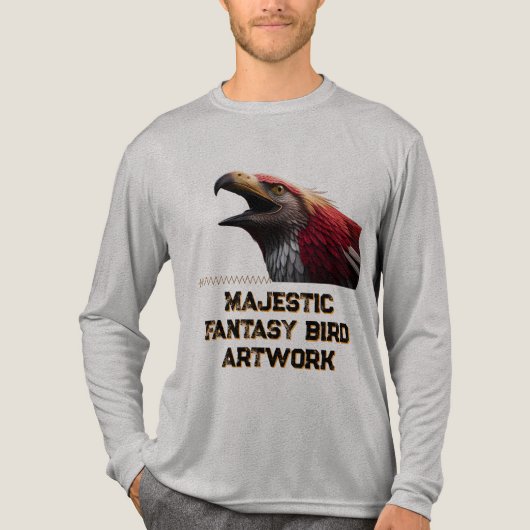  Fantasy Bird Artwork Tri-Blend Shirt (Voorkant volledig)