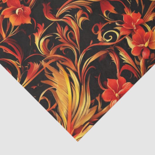 Fantasy Birds Tissue Papier (Detail)