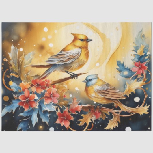 Fantasy Birds Tissue Papier (Voorkant)