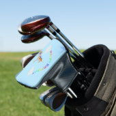Fantasy Birthday Unicorn Rainbow en Clouds Golfheadcover (Insitu)