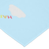 Fantasy Birthday Unicorn Rainbow en Clouds Korte Tafelloper (Hoek)