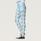 Fantasy Birthday Unicorn Rainbow en Clouds Leggings (Links)