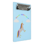 Fantasy Birthday Unicorn Rainbow en Clouds Mini Klembord (Schuin)
