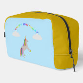 Fantasy Birthday Unicorn Rainbow en Clouds Toilettasje (Rechterhoek)