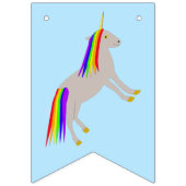 Fantasy Birthday Unicorn Rainbow en Clouds Vlaggetjes (Derde vlag)