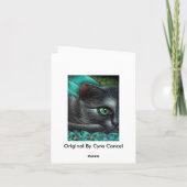 FANTASY BLACK FAIRY CAT 1 KAART AANPASSEN (Achterkant)