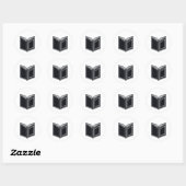 Fantasy Black Obsidian Dragon Scales boek Ronde Sticker (Vel)