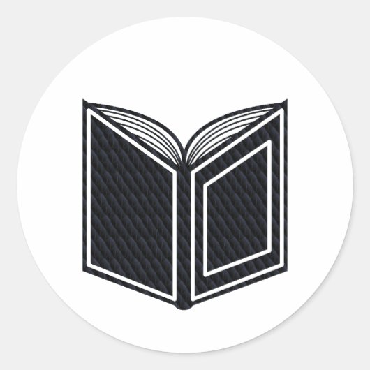 Fantasy Black Obsidian Dragon Scales boek Ronde Sticker (Voorkant)