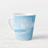 Fantasy Blauw en Witte Winter Rivier Latte Mok (Linkerhoek)