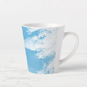 Fantasy Blauw en Witte Winter Rivier Latte Mok (Rechts)