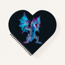 Fantasy Blauw Vuur Dragon Hart