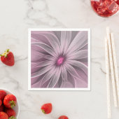Fantasy Bloem Abstract Pr Plum Bloemrijke Fractale Servetten (Insitu)