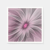Fantasy Bloem Abstract Pr Plum Bloemrijke Fractale Servetten (Voorkant)
