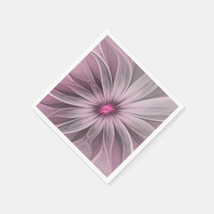 Fantasy Bloem Abstract Pr Plum Bloemrijke Fractale Servetten