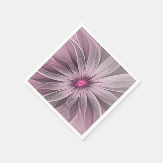 Fantasy Bloem Abstract Pr Plum Bloemrijke Fractale Servetten (Hoek)