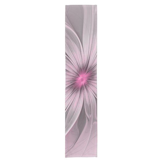 Fantasy Bloem Abstract Pruim Bloemig Fractale Kuns Korte Tafelloper (Voorkant)