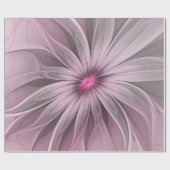 Fantasy Bloem Abstract Prume Bloemige Fractale Kun Cadeaupapier (Vlak)