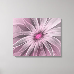 Fantasy Bloem Abstract Prume Bloemige Fractale Kun Canvas Afdruk