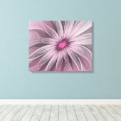 Fantasy Bloem Abstract Prume Bloemige Fractale Kun Canvas Afdruk (Insitu (Houten vloer))