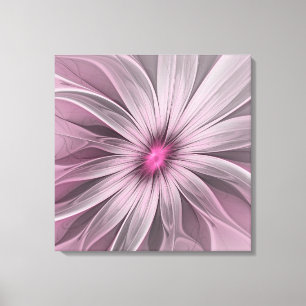 Fantasy Bloem Abstract Prume Bloemige Fractale Kun Canvas Afdruk