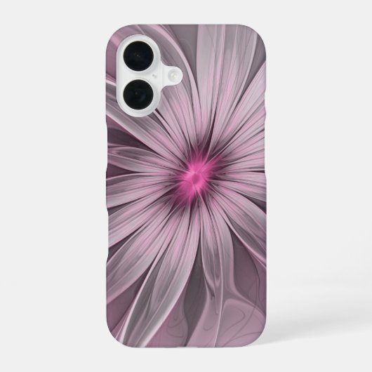 Fantasy Bloem Abstract Prume Bloemige Fractale Kun iPhone 16 Hoesje (Achterkant)
