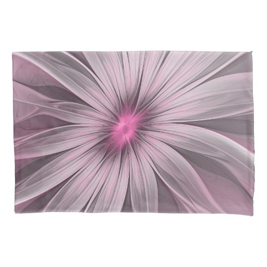 Fantasy Bloem Abstract Prume Bloemige Fractale Kun Kussensloop (Voorkant)