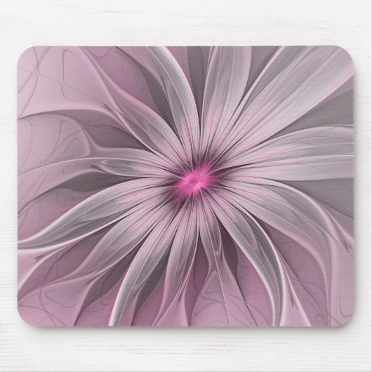 Fantasy Bloem Abstract Prume Bloemige Fractale Kun Muismat (Voorkant)