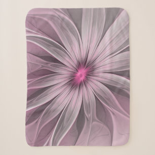 Fantasy Bloem Abstract Prume Bloemige Fractale Kun Sherpa Deken