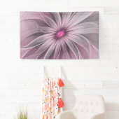 Fantasy Bloem Abstract Prume Bloemige Fractale Kun Spandoek (Insitu)