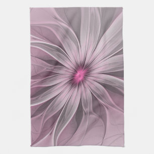 Fantasy Bloem Abstract Prume Bloemige Fractale Kun Theedoek