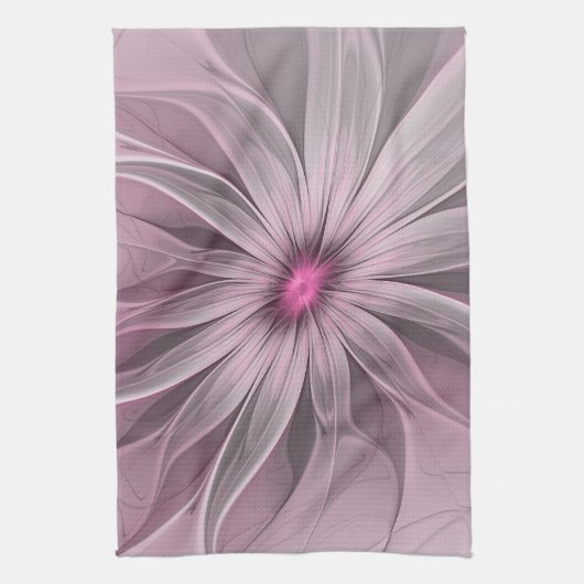 Fantasy Bloem Abstract Prume Bloemige Fractale Kun Theedoek (Verticaal)