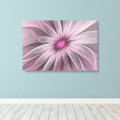 Fantasy Bloem Abstract Prunus Bloemige Fractale Ku Canvas Afdruk (Insitu (Houten vloer))