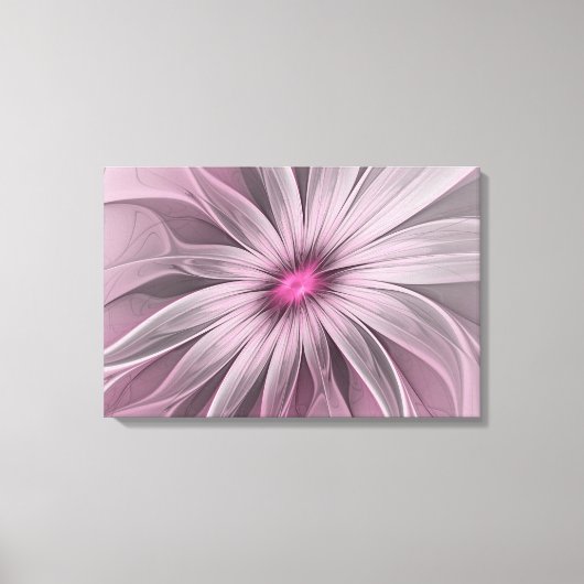 Fantasy Bloem Abstract Prunus Bloemige Fractale Ku Canvas Afdruk (Voorkant)