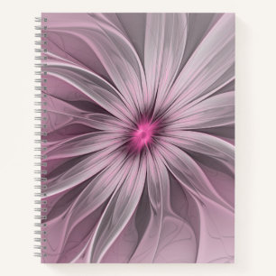Fantasy Bloem Abstract Prunus Bloemige Fractale Ku Notitieboek