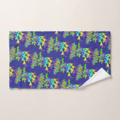 Fantasy Bloem Blauw Bad Handdoek (Handdoek)