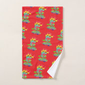 Fantasy Bloem Rood  Bad Handdoek (Handdoek)