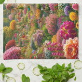 Fantasy Bloem Tuin Keukendoek Theedoek (Gevouwen)