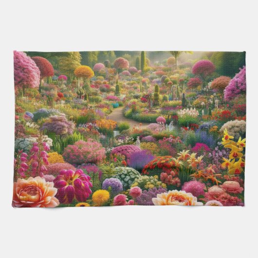 Fantasy Bloem Tuin Keukendoek Theedoek (Horizontaal)