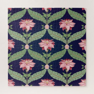 Fantasy Bloemen: Donker Indische Motieven Legpuzzel