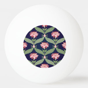 Fantasy Bloemen: Donker Indische Motieven Pingpongbal