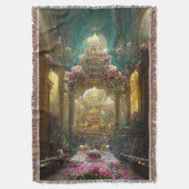 Fantasy Bloemen Kerk - Deken