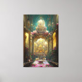 Fantasy Bloemen Kerk - Ingewikkeld Canvas (Voorkant)