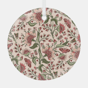Fantasy Bloemen Paisley Hand getrokken Glas Ornament
