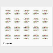 Fantasy Bloemen Waterverf Bruiloft Ronde Sticker (Vel)