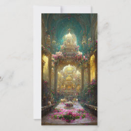Fantasy Bloemenkerk - Wenskaart Feestdagenkaart