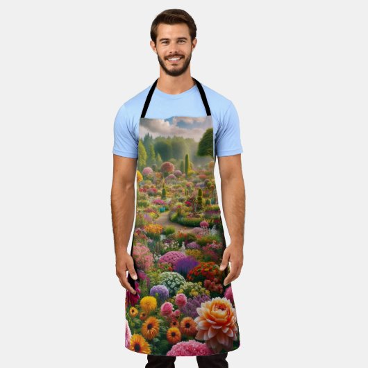 Fantasy Bloementuin Schort (Gedragen)