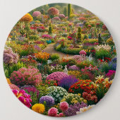 Fantasy Bloementuin Statement Knoop Ronde Button 6,0 Cm (Voorkant)