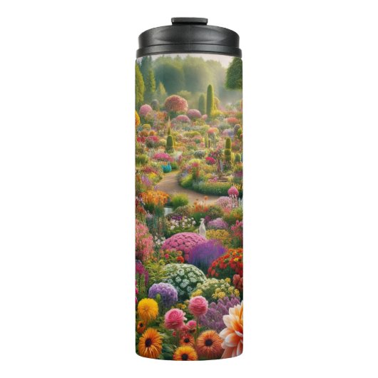 Fantasy Bloementuin Thermische Tumbler Thermosbeker (Voorkant)